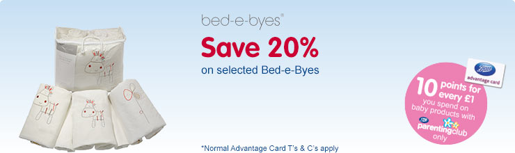 Save 20% on selected Bed-e-Byes baby bedding